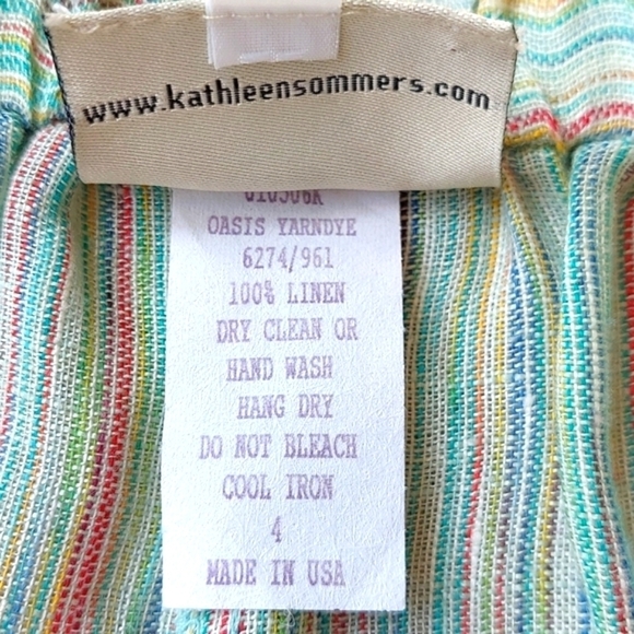 KATHLEEN Sommers womens 100% linen pants - Picture 6 of 7